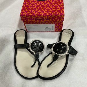 Tory Burch Miller Sandal - Black and White